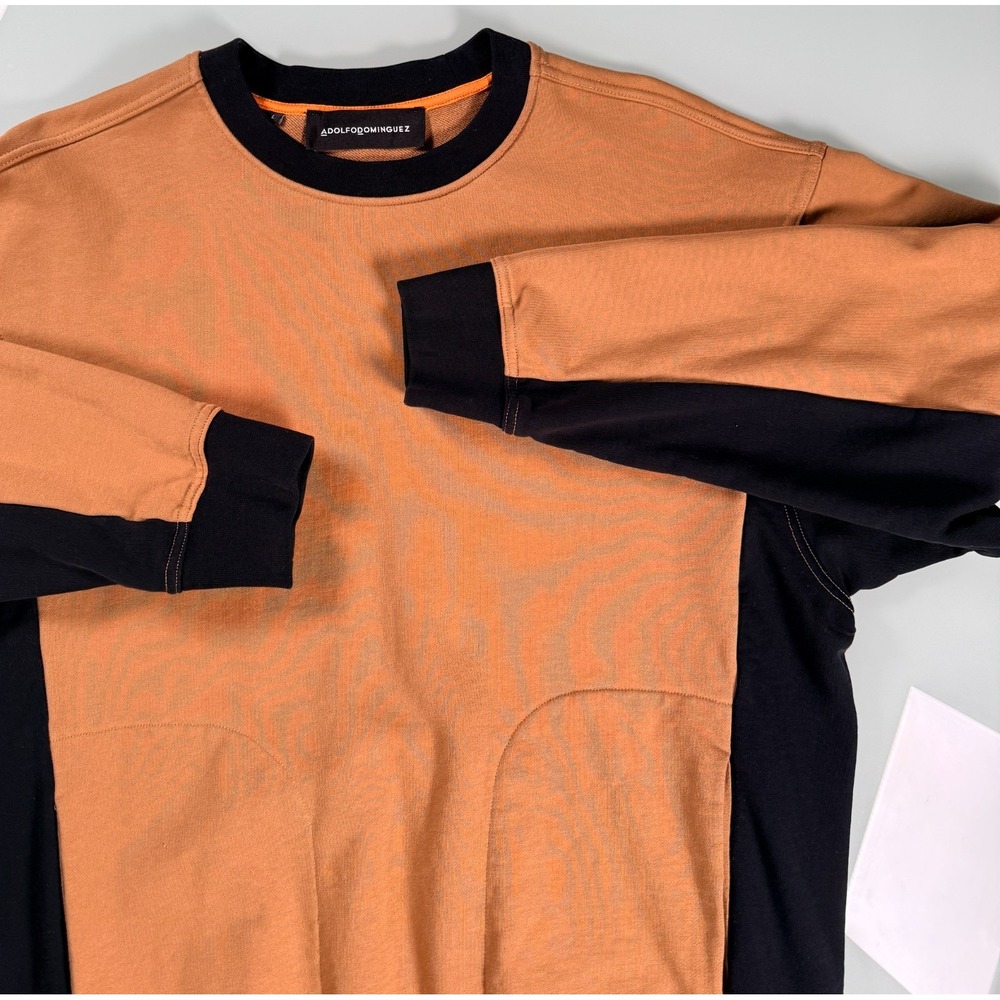Adolfo Dominguez‎ Sweatshirt Mens LG Colorblocked w/ side pockets crew Neck